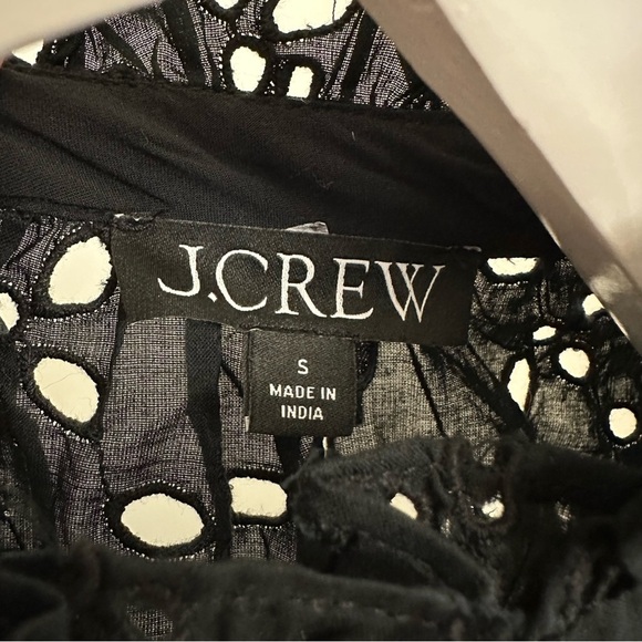 J.Crew Ruffleneck Eyelet Mini Dress - Picture 6 of 9